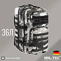 Рюкзак тактичний Mil-Tec Large Assault Pack 36 л Камуфляж Чорно-Білий
