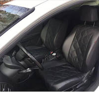 Чехлы на авто для HONDA JAZZ 2008 2015 Pok-ter еко кожа Elit черные (на передние сиденья)