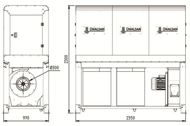 Аспирационная установка Unalsan UNS 283 KT 6500 м³/час - фото 2 - id-p1794000553