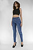 Джинси жіночі скіні Джегінси стрейчеві Розміри 25-28 Світло-синій колір, фото 6