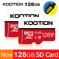 Карта памяти KOOTION 128GB Micro SD - Class 10 High Speed Скоростная карта 128ГБ + SD-adapter