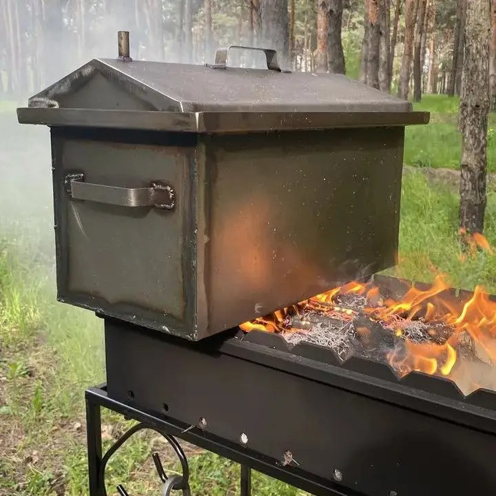 Коптильня Горячего Копчения с Гидрозатвором 470х270х240 Мм 1.5 Мм Б0964 ...