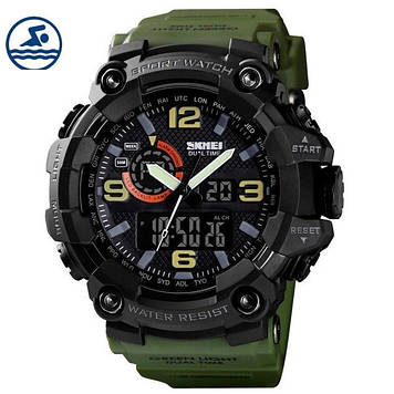 Наручний годинник для військових водонепроникні з підсвічуванням Skmei Army оригінал протиударні протиударні