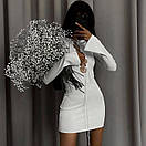 Базове коротке плаття зі шнурівкою на грудях в рубчик (р. 42-46) 68035143, фото 2