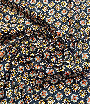 Котон сатин принт жакард