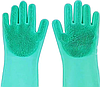 Універсальні рукавички для кухні зі щіткою KITCHEN GLOVES 5511 силіконові, фото 3