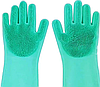 Універсальні рукавички для кухні зі щіткою KITCHEN GLOVES 5511 силіконові, фото 2