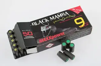 Патрони холості MaxxPower Blank Rounds Black Mamba 9 мм 400 Bar, 50 штук (пістолетні)