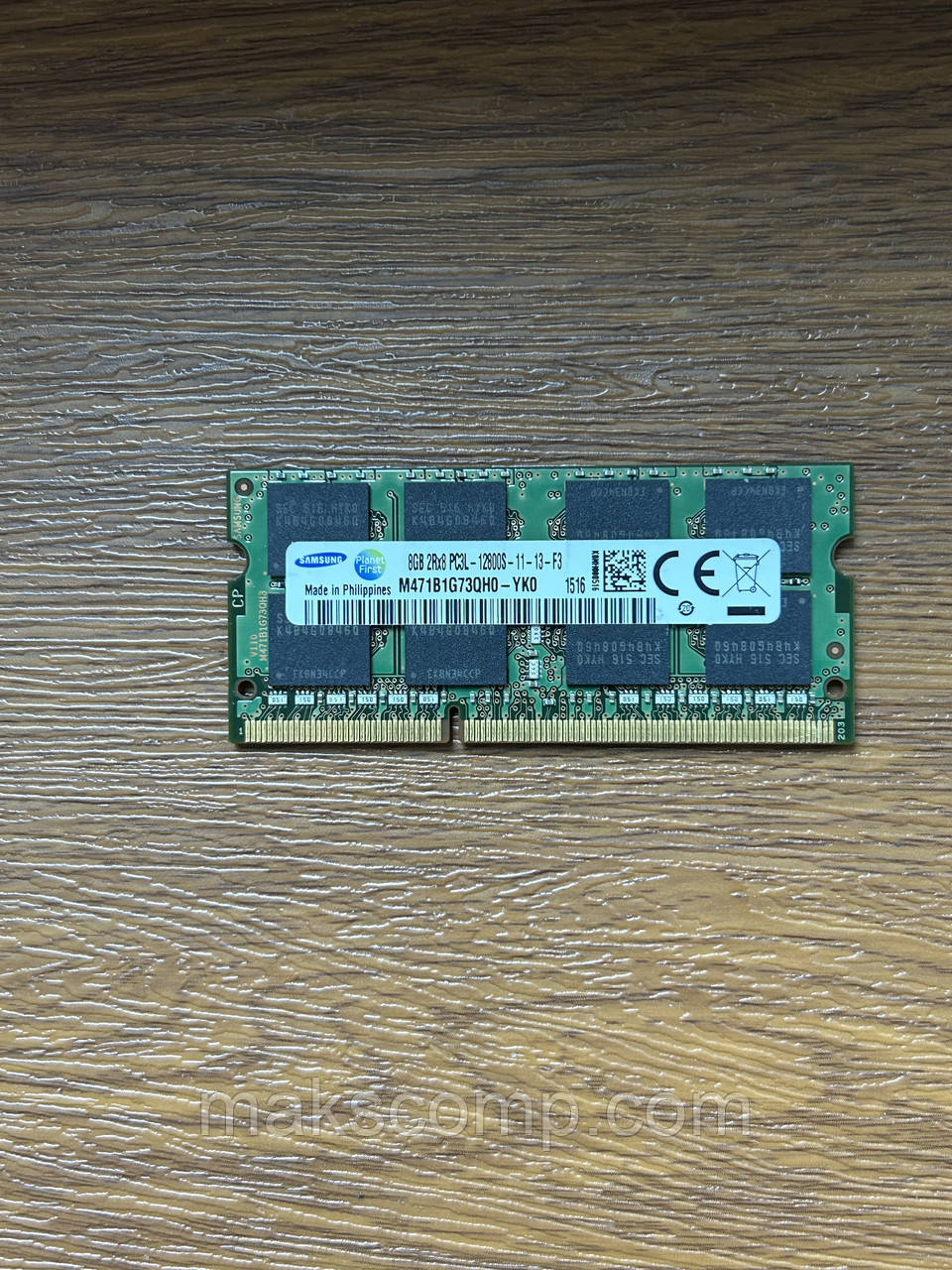 Пам'ять Samsung 8Gb So-Dimm PC3L-12800S DDR3-1600 1.35v/1.5v (M471B1G73QH0-YK0)