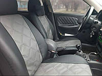 Чехлы на авто для SUBARU FORESTER 2002-2008 Pok-ter еко кожа Elit серые (на передние сиденья)