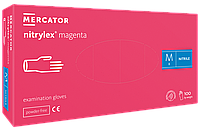 Перчатки нитриловые Nitrylex малиновые 100шт М