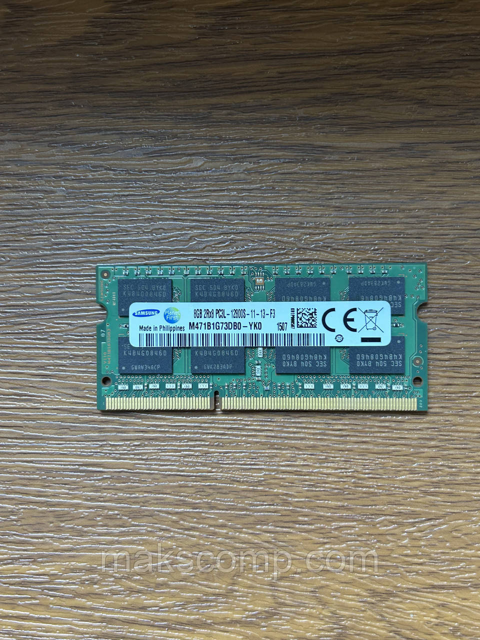 Пам'ять Samsung 8Gb So-DIMM PC3L-12800S DDR3-1600 1.35v/1.5v (M471B1G73DB0-YK0)