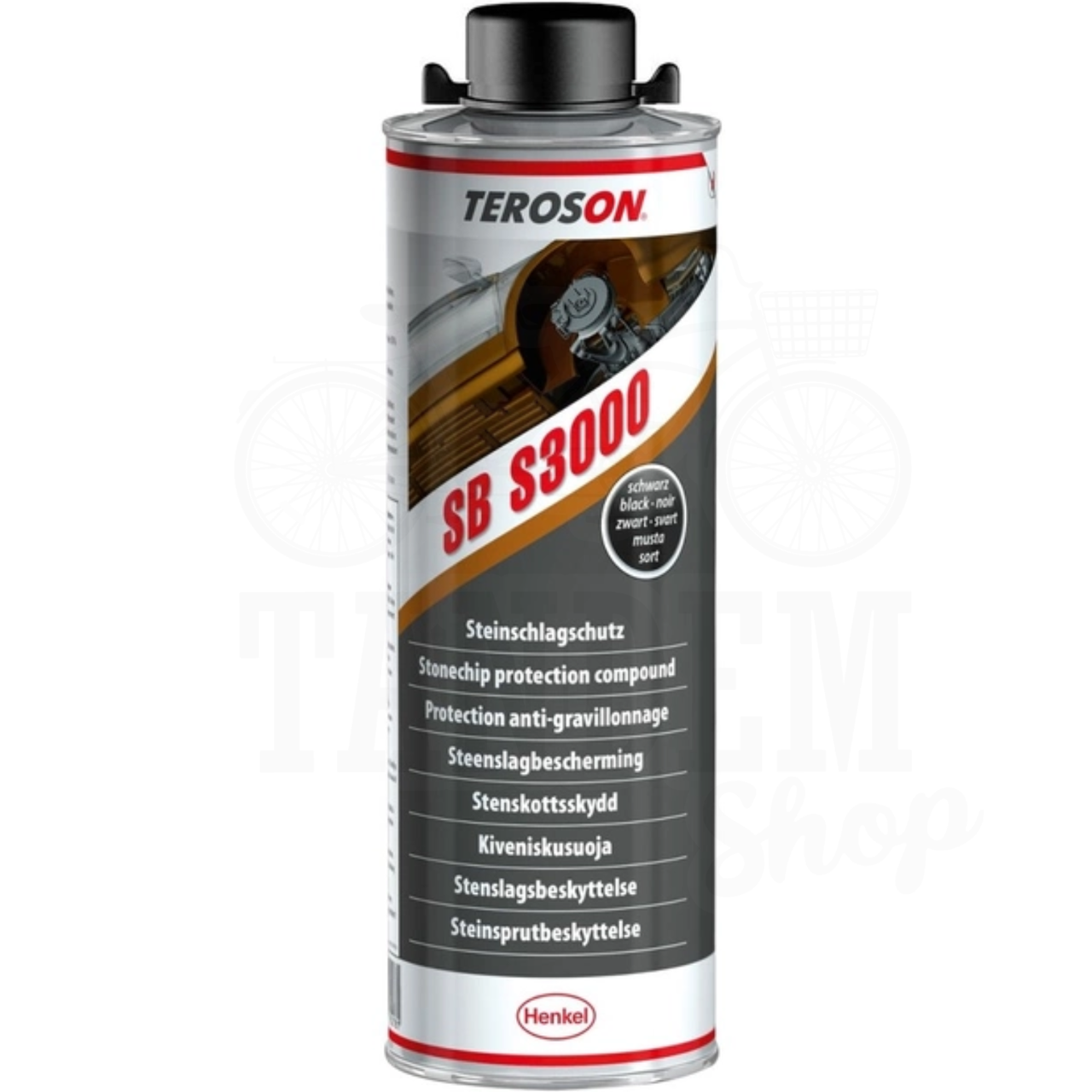 Антигравійне покриття на основі синтетичної смоли Teroson SB S3000, 1 кг Чорний, фото 1