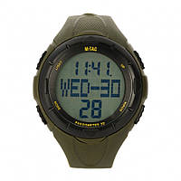 Тактичні годинники M-Tac із крокоміром оливкового кольору