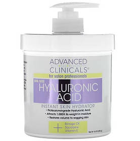 Гіалуронова кислота миттєве зволоження шкіри (Hyaluronic Acid) Advanced Clinicals 454 г