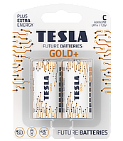 Батарейки Tesla C GOLD+ LR14 / BLISTER FOIL 2 шт.