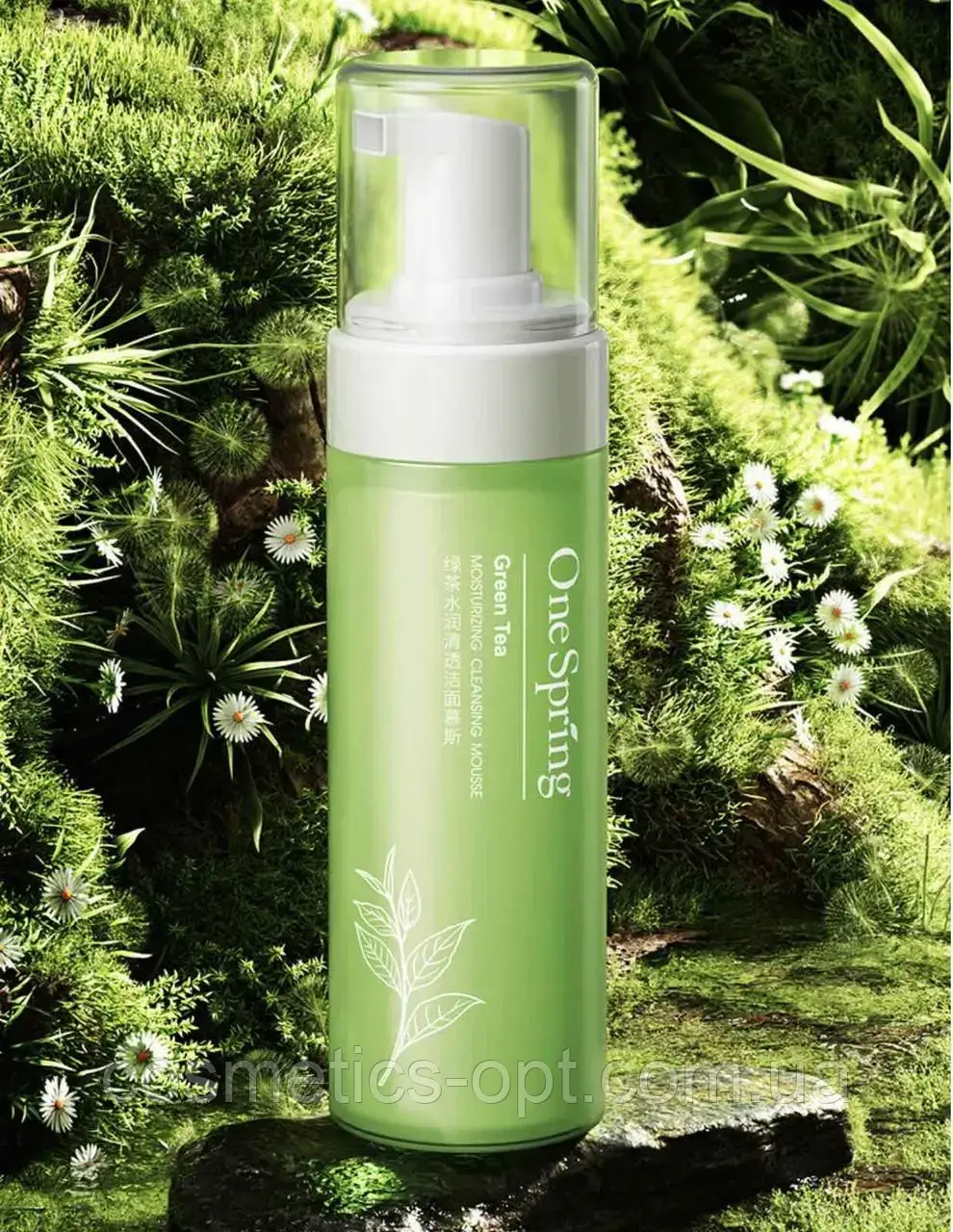 Мус-пінка для вмивання зеленим чаєм OneSpring Green Tea Moisturizing Cleanser Mousse, 150 г