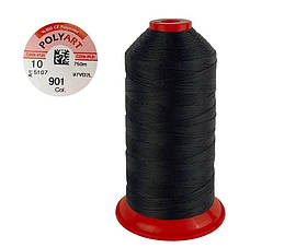 Нитка швейна поліестер POLYART(ПОЛІАРТ) N10 колір #901 чорний 750м (ОРИГІНАЛ, ТУРЕЧЧИНА)