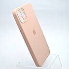Чохол силіконовий з квадратними бортами Silicon case Full Square для iPhone 11 Pro Max Pink Sand, фото 2