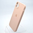 Чохол силіконовий з квадратними бортами Silicon case Full Square для iPhone 11 Pro Max Pink Sand, фото 3