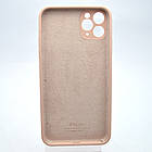 Чохол силіконовий з квадратними бортами Silicon case Full Square для iPhone 11 Pro Max Pink Sand, фото 5