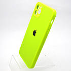 Чохол силіконовий з квадратними бортами Silicon case Full Square для iPhone 11 Pro Max Party Green, фото 2