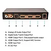 HDMI перемикач/спліттер 1x2 з аудіо екстрактором Toslink / RCA 4K, фото 6