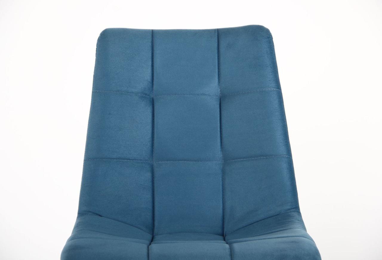 Кресло офисное без подлокотников мягкое поворотное Френки-RC Хром (Т+) Flox 85 голубой цвет на колесах ТМ AMF - фото 6 - id-p1794084213
