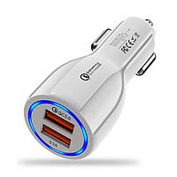 Автомобильное зарядное устройство USB зарядка от прикуривателя QC 3.0 USLION UC5777 (ВК-348) White