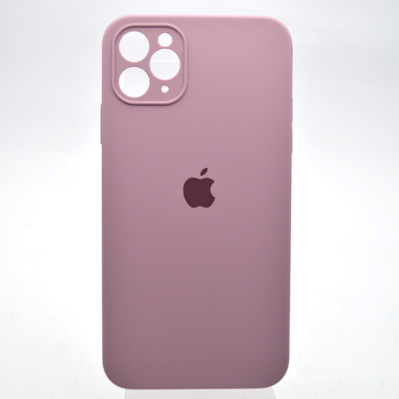 Чохол силіконовий з квадратними бортами Silicon case Full Square для iPhone 11 Pro Max Lilac Pride, фото 1