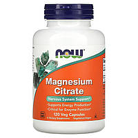 Магний цитрат Now Foods (Magnesium Citrate) 120 вегетарианских капсул