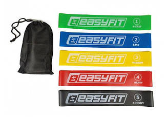 Резинки для фітнесу EasyFit набір 5 шт