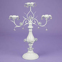 Декоративний свічник на 3 свічки з кристалами 50 см BST 0301697