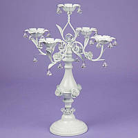 Декоративный подсвечник на 5 свечей с кристаллами 50 см BST 0301703