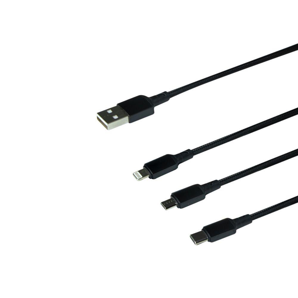 USB Borofone BX72 3-in-1 IP+Type-C+Micro