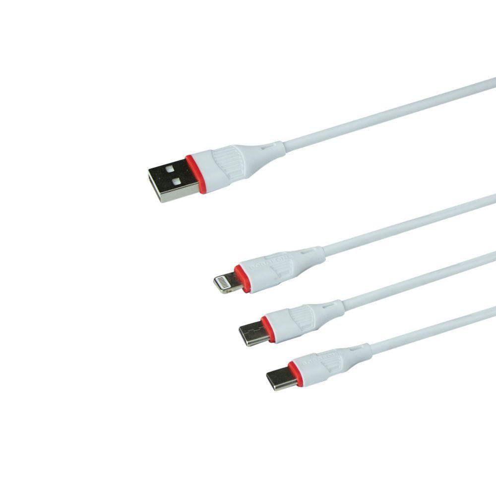 USB Borofone BX17 3-in-1 IP+Micro+Type-C