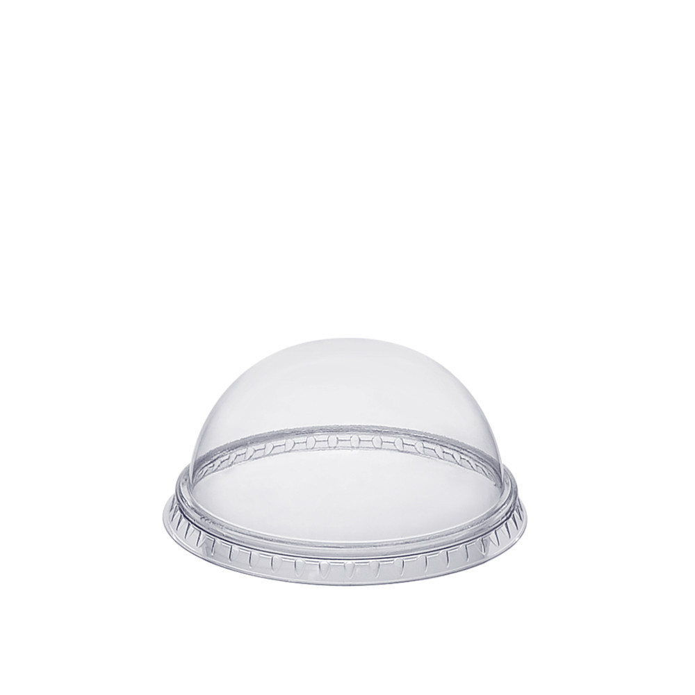 Кришка одноразова купольна без отвору ПЕТ 50шт/уп