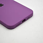 Чохол силіконовий з квадратними бортами Silicon case Full Square для iPhone 11 Pro Max Grape, фото 4