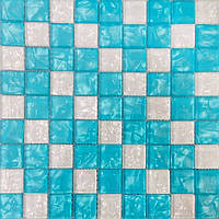 Блакитна скляна мозаїка Vivacer Mix Blue
