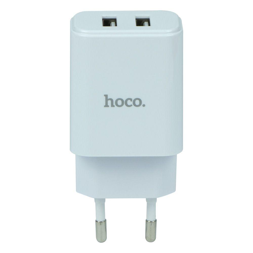 Мережевий зарядний пристрій Hoco C62A Victoria 2USB 2.1A