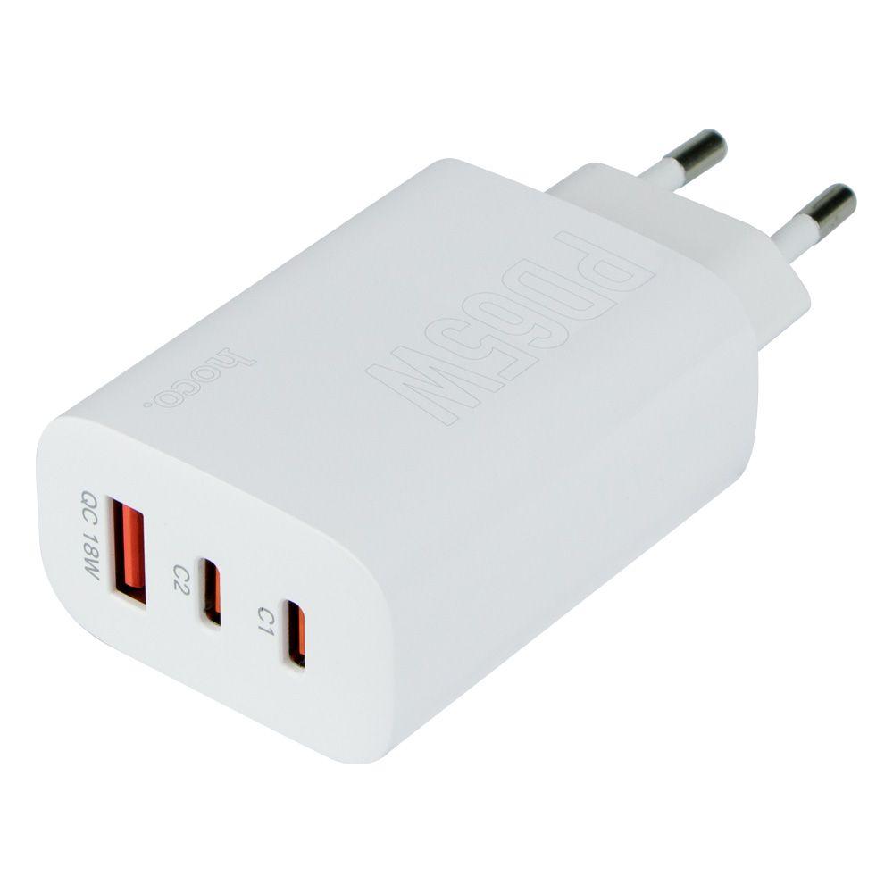 Мережевий зарядний пристрій Hoco DC40 PD 65 W + QC3.0