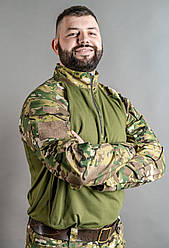 Камуфляжна сорочка убакс бойова для ЗСУ MILIGUS мультикам Військова кофта ubacs multicam штурмова