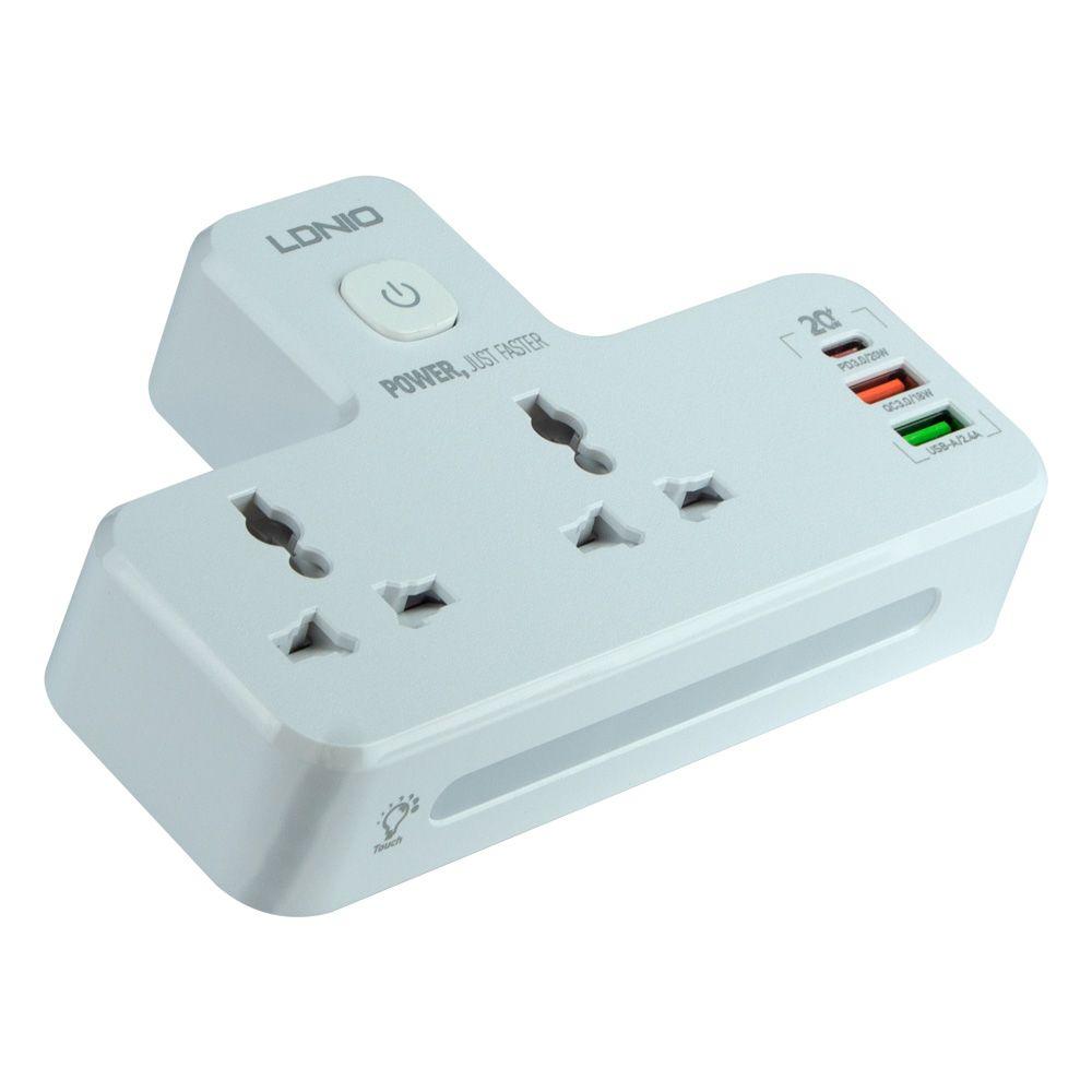 Мережевий Перехідник з нічником LDNIO SC2311 2 port/1PD/1 QC 3.0/1 USB/ 2 PSocket/Led lamp
