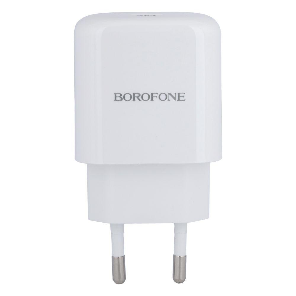 Мережевий зарядний пристрій Borofone BN3 Premium PD 20 W Type-C to Lightning QC3.0