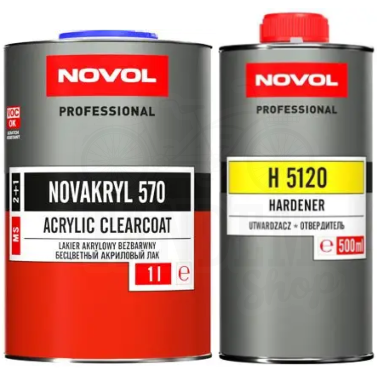 Лак акриловий NOVOL Novakryl 570 2:1 MS, 1 л + 500 мл