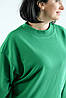 Костюм жіночий худі оверсайз та спортивні штани турецька тринитка колір зелене яблуко, фото 10