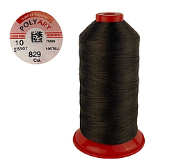 Нитка швейна поліестер POLYART(ПОЛІАРТ) N10 колір #829 темно-коричневий 750м (ОРИГІНАЛ, ТУРЕЧЧИНА)