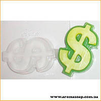Знак доллар 80 г форма пластиковая 1 шт.