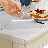 М'яке скло кругле 1,5мм товщиною, Діаметр 70см. (МАТОВА плівка ПВХ), фото 2