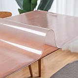 М'яке скло кругле 1,5мм товщиною, Діаметр 70см. (МАТОВА плівка ПВХ), фото 4